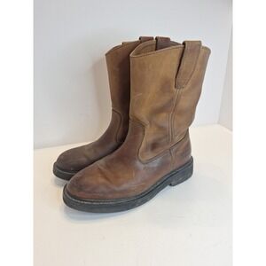 Gravel Gear Boots Mens 8 M Wellington Western‎ Brown Leather Pull On NT1770-1NST